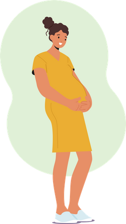 Schwangerschaft und Mutterschaft  Illustration