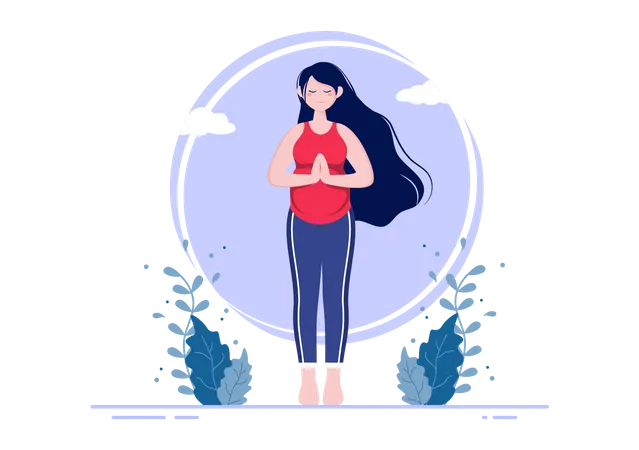 Schwangerschaftsyoga  Illustration