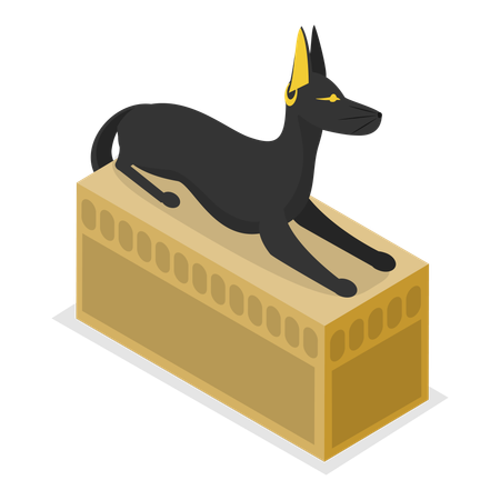 Schwarzer Hund  Illustration