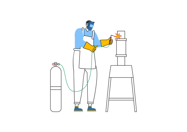 Schweißmetalltisch  Illustration