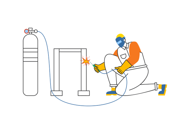 Schweißservice für Zuhause  Illustration