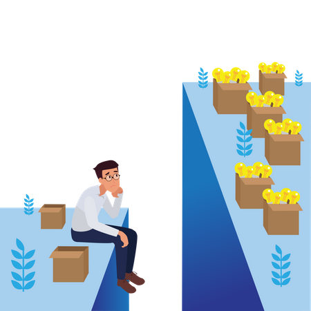 Schwer, eine Idee zu finden  Illustration