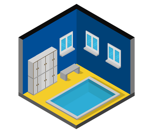 Schwimmbad  Illustration