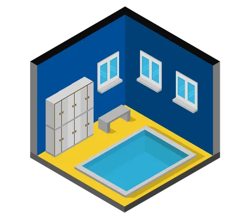 Schwimmbad  Illustration