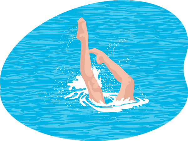 Schwimmen Tauchen  Illustration