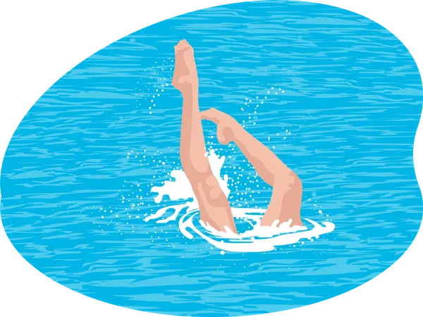 Schwimmen Tauchen  Illustration