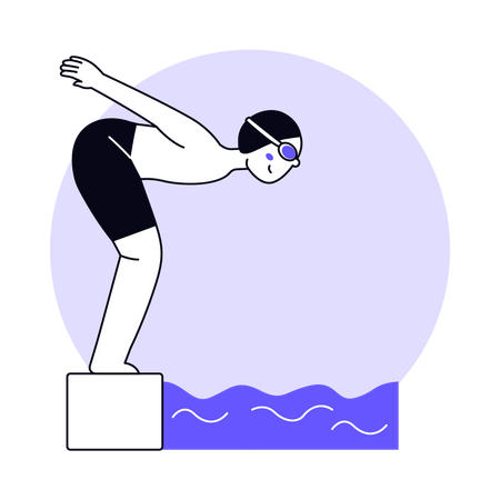 Schwimmer  Illustration