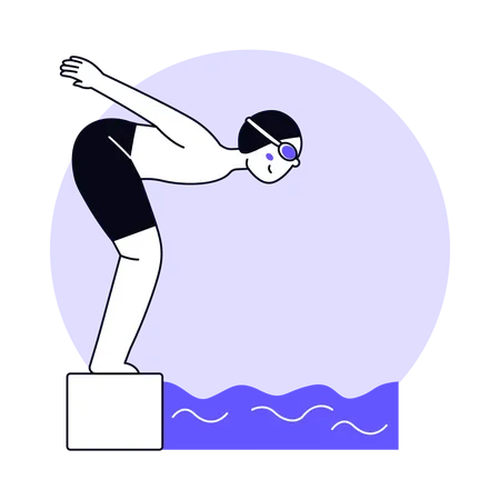 Schwimmer  Illustration
