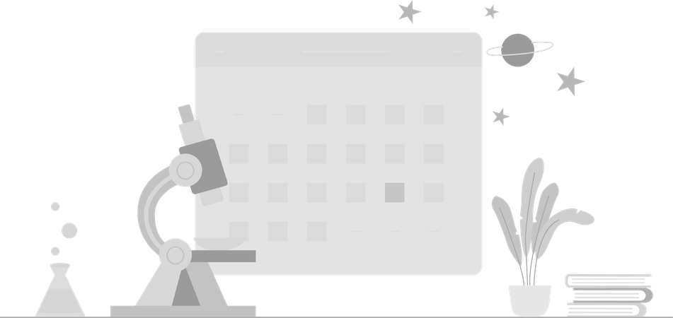 Science Class Timetable  Illustration