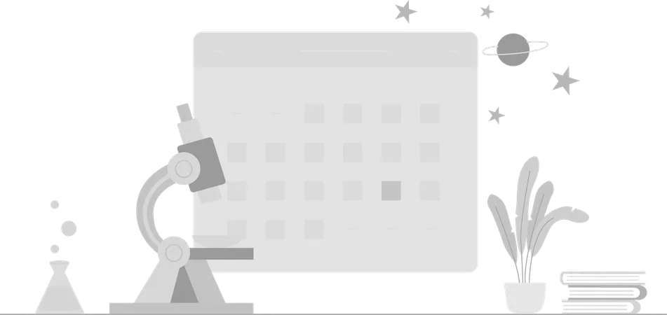 Science Class Timetable  Illustration