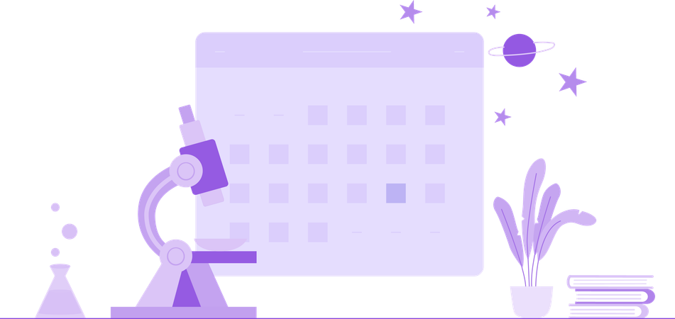 Science Class Timetable  Illustration