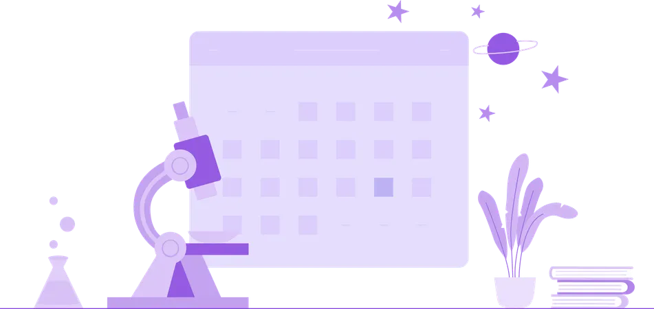 Science Class Timetable  Illustration