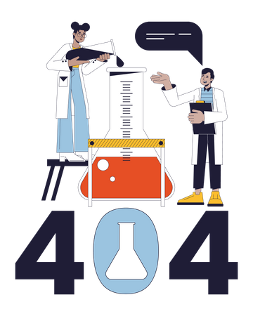 Science experiment error 404  Illustration