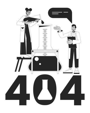 Science experiment error 404  Illustration