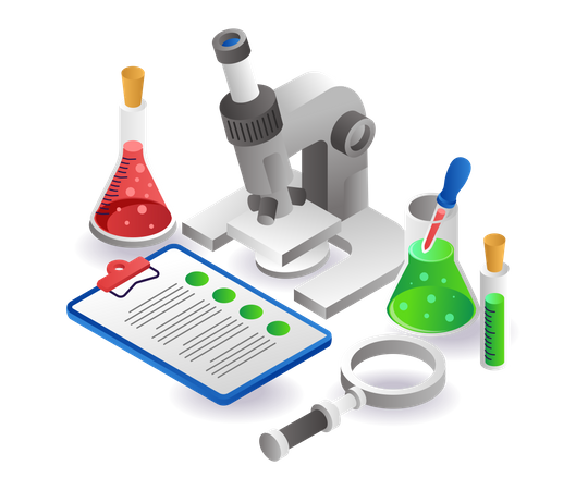 Science experiment notes Illustration