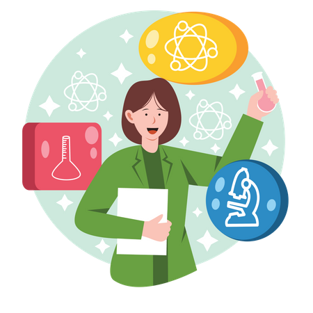 Science researcher  Illustration