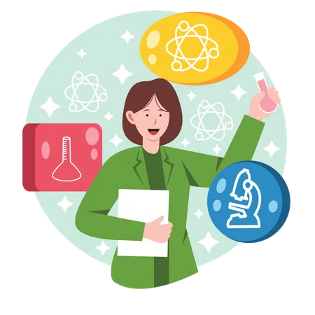 Science researcher  Illustration