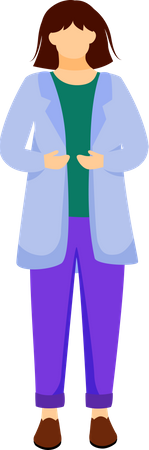 Science student in lab coat  일러스트레이션