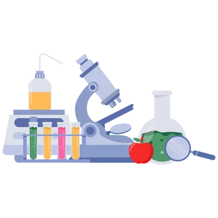 Scientific experiment Kit  Illustration