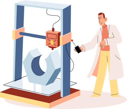 Scientifique dans l'industrie des procédés de fabrication  Illustration