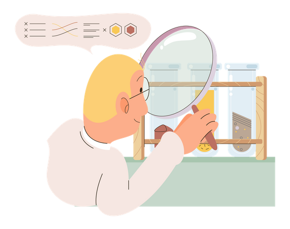Scientifique effectuant une analyse de la qualité du sol  Illustration