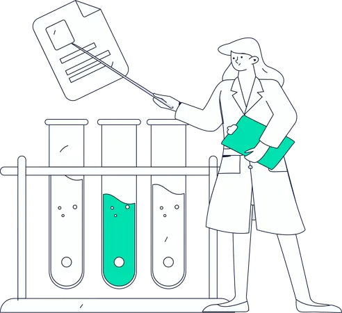 Un scientifique effectue des tests de vaccins  Illustration