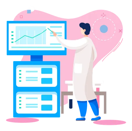 Scientifique utilisant des outils de laboratoire  Illustration