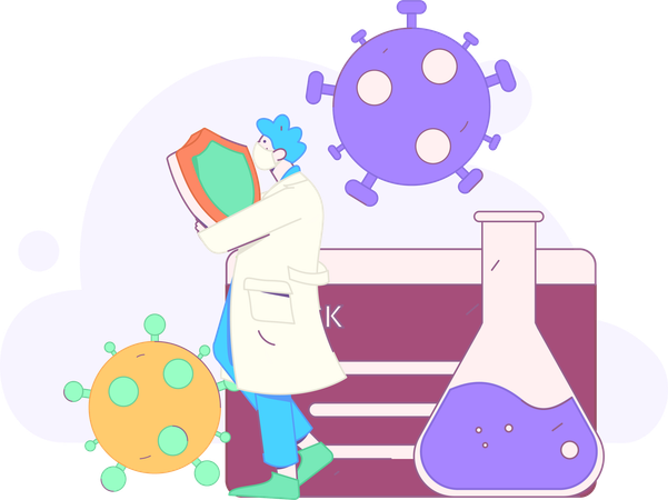 Scientist carries out medical tests  Illustration