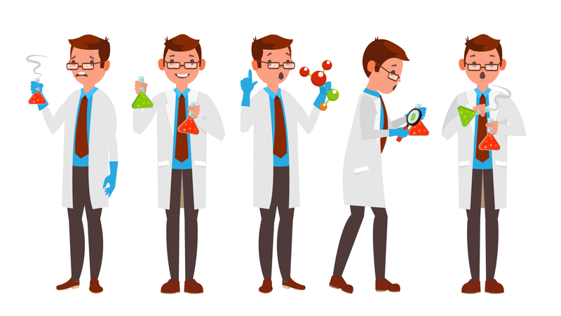 Scientist Character  Illustration