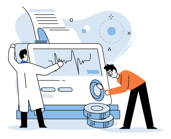 Scientist Develop Equipment Software  Illustration