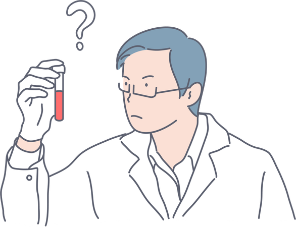 Scientist doing chemical experiment  Illustration