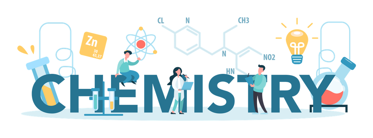 Scientist doing chemistry experiments  Illustration