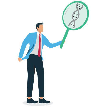 Scientist doing DNA Sequencing  Illustration