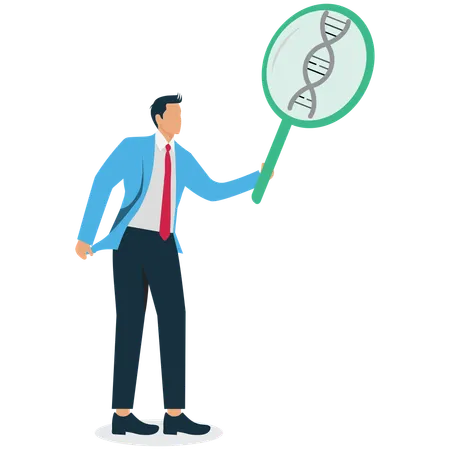 Scientist doing DNA Sequencing  Illustration