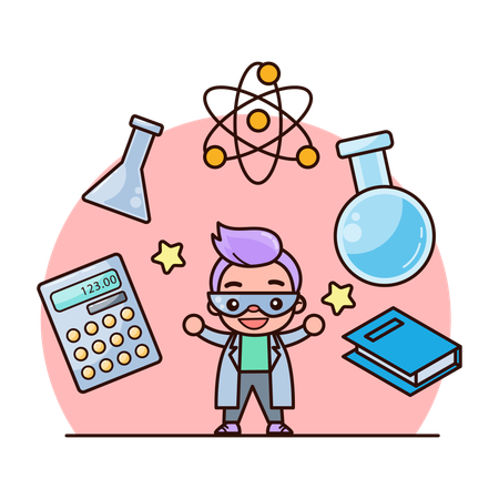 Scientist doing experiments  Illustration