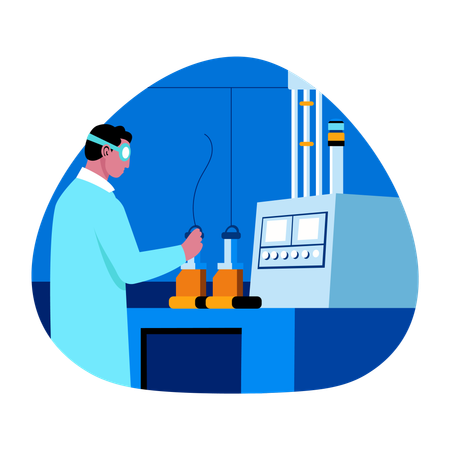 Scientist doing lab research  Illustration