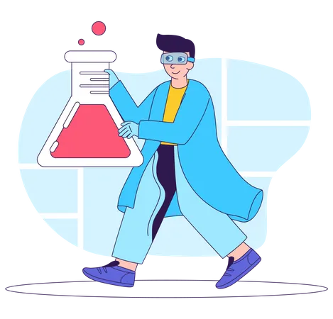 Scientist doing research  Illustration