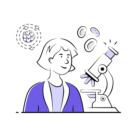 Scientist experiments on Nano medicines  Illustration