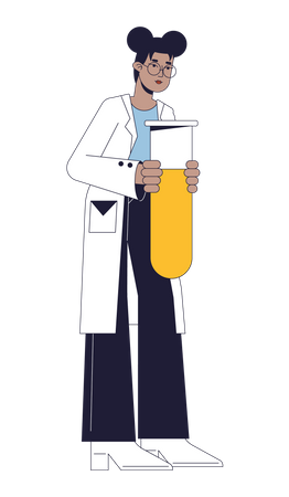Scientist holding test tube  Illustration