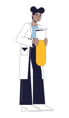 Scientist holding test tube  Illustration