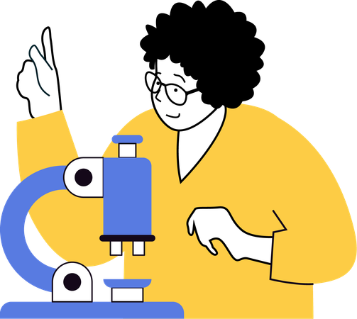 Scientist performing lab experiments  Illustration