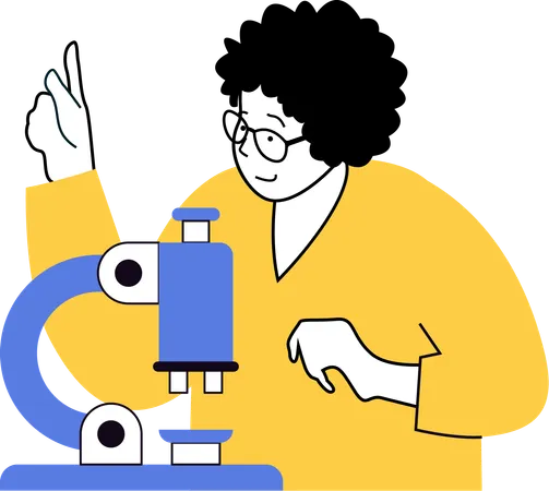 Scientist performing lab experiments  Illustration