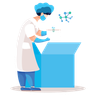 scientific laboratory illustration
