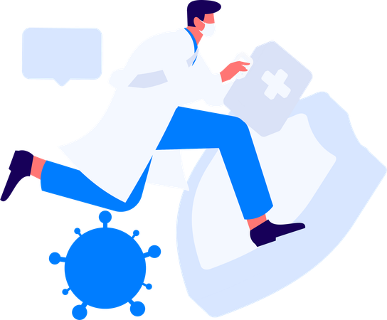 Scientist performs lab tests  Illustration