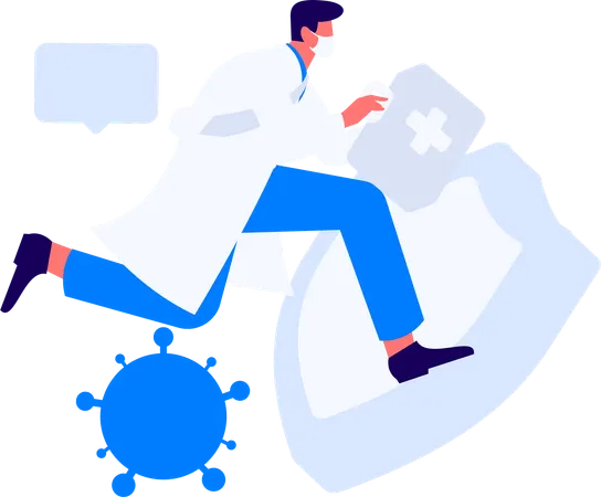 Scientist performs lab tests  Illustration