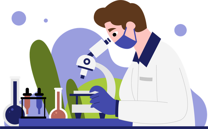 Scientist research in the lab  Illustration