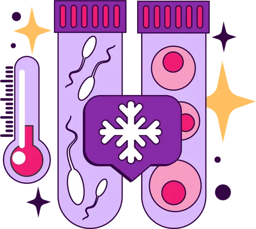 Scientist researches on IVF procedure  Illustration