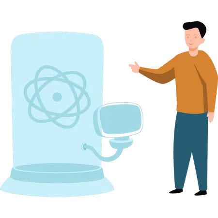 Scientist standing in laboratory  Illustration