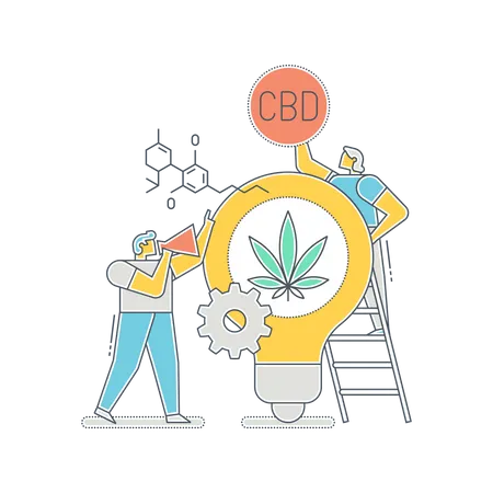 Scientist trying to find new use of CBD  Illustration