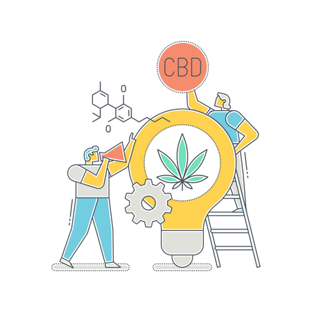 Scientist trying to find new use of CBD  Illustration